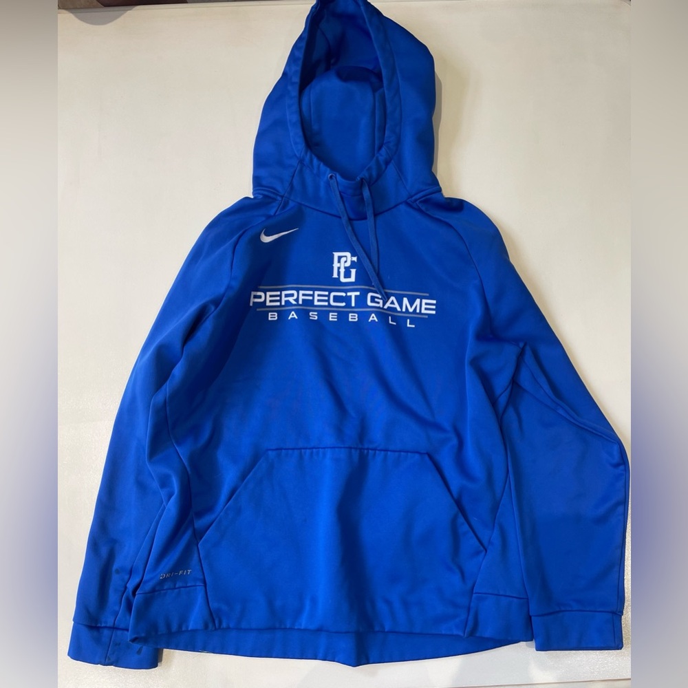 Blue Perfect Game baseball sweatshirt. Size large